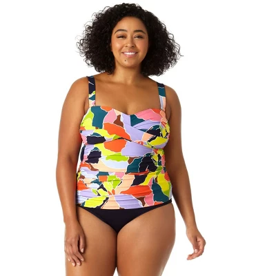 Anne Cole Plus - Women's Twist Front Bandeaukini Swim Top 7 Anne Cole Plus - Women's Twist Front Bandeaukini Swim Top - Image 5