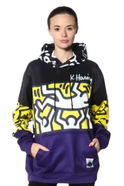 Members Only - Women's Keith Haring X Members Only Hoodie Oversized Jacket - Purple -Avenue Clothing Shop GUEST 74e19394 2069 41be 9cf7 7227d3bb2b6d