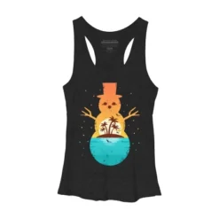 Women's Design By Humans Christmas In July Snowman Sunset By Destiny29 Racerback Tank Top -Avenue Clothing Shop GUEST 7616ede2 4d37 42c1 bdca 84a8b86a8bf9