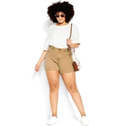 Women's Plus Size Coastal Walk Short - Tawny Wash | CITY CHIC 7 Women's Plus Size Coastal Walk Short - Tawny Wash | CITY CHIC -Avenue Clothing Shop GUEST 79067444 5e50 4537 985b 85bddb9e2e41