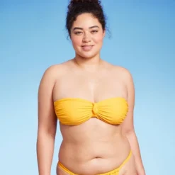 Women's Knot-Front Bandeau Bikini Top - Wild Fable™ Yellow -Avenue Clothing Shop GUEST 79082055 08e7 436f 874a 9cad80e227e4