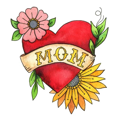 Junior's Design By Humans Watercolor Flower Mom Tattoo By Latheandquill T-Shirt 3 Junior's Design By Humans Watercolor Flower Mom Tattoo By Latheandquill T-Shirt
