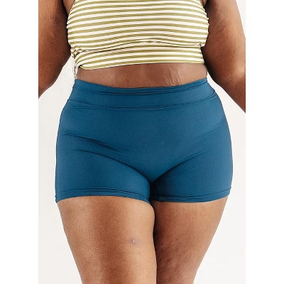 Lime Ricki Women's Indigo High-Waist Boy Short 3 Lime Ricki Women's Indigo High-Waist Boy Short