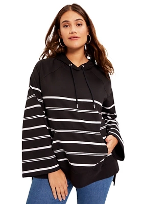 June + Vie By Roaman's Women’s Plus Size Bell-Sleeve French Terry Sweatshirt 3 June + Vie By Roaman's Women’s Plus Size Bell-Sleeve French Terry Sweatshirt