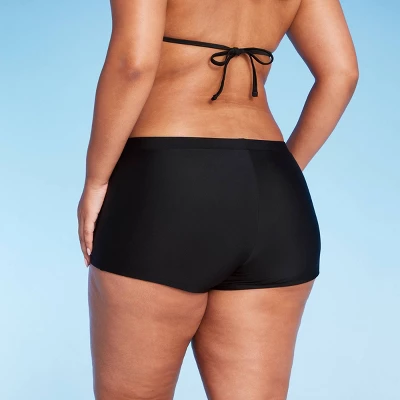 Women's Low-Rise Boyshorts Bikini Bottom - Wild Fable™ Black 6 Women's Low-Rise Boyshorts Bikini Bottom - Wild Fable™ Black - Image 4