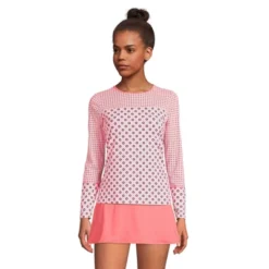 Lands' End Women's Crew Neck Long Sleeve Rash Guard UPF 50 Sun Protection Modest Swim Tee -Avenue Clothing Shop GUEST 7af35732 c268 4a75 b6b8 49a0d091c970