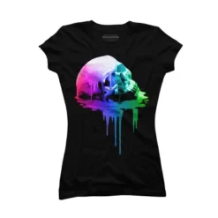Junior's Design By Humans Melting Skull With Vibrant Colors By Robotface T-Shirt -Avenue Clothing Shop GUEST 7b9771fd a1cc 4aa7 b2d7 b9d202e911bb