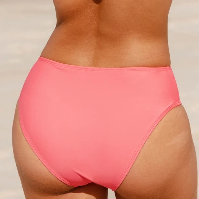 Women's Solid Mid Rise Hipster Bikini Bottom - Cupshe 3 Women's Solid Mid Rise Hipster Bikini Bottom - Cupshe - Image 2