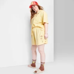 Women's Ascot + Hart Graphic Pull-On Shorts - Yellow -Avenue Clothing Shop GUEST 7c853c5c 6612 4eaf 9a28 423299b70377