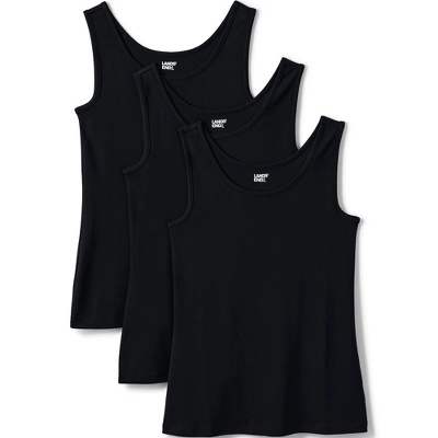 Lands' End Women's Cotton Interlock Tank 3 Pack 3 Lands' End Women's Cotton Interlock Tank 3 Pack