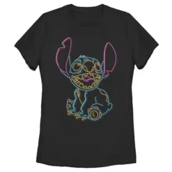 Women's Lilo & Stitch Bright Neon Outline T-Shirt 7 Women's Lilo & Stitch Bright Neon Outline T-Shirt -Avenue Clothing Shop GUEST 82727641 6212 44b1 aecf 2ed0e2a2a8f6