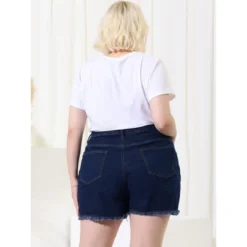 Agnes Orinda Women's Plus Size Jean High Waisted Raw Hem Stretched Distressed Denim Short 19 Agnes Orinda Women's Plus Size Jean High Waisted Raw Hem Stretched Distressed Denim Short -Avenue Clothing Shop GUEST 84b057be 6c49 4a63 b1a5 1e94b2cae7cb