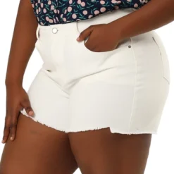 Agnes Orinda Women's Plus Size Denim Mid-Rise Stretchy Raw Hem Casual Jean Shorts 13 Agnes Orinda Women's Plus Size Denim Mid-Rise Stretchy Raw Hem Casual Jean Shorts -Avenue Clothing Shop GUEST 87dbe729 3622 4232 be98 fabbb31faf8e