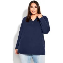 Women's Plus Size Polar Fleece Pocket Tunic - Navy | AVENUE 7 Women's Plus Size Polar Fleece Pocket Tunic - Navy | AVENUE -Avenue Clothing Shop GUEST 8840f298 ff5a 4882 987c d3d3cdc05e30