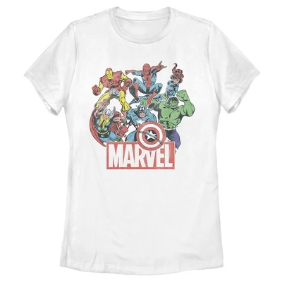 Women's Marvel Classic Hero Collage T-Shirt 5 Women's Marvel Classic Hero Collage T-Shirt - Image 3