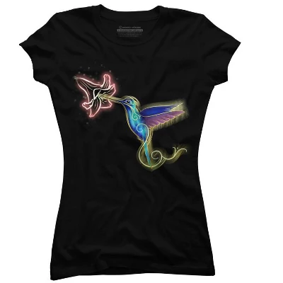 Junior's Design By Humans Hummingbird By Timea T-Shirt 5 Junior's Design By Humans Hummingbird By Timea T-Shirt - Image 3