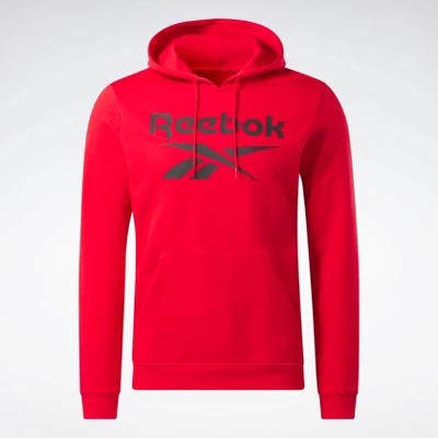 Reebok Identity Fleece Stacked Logo Pullover Hoodie Mens 8 Reebok Identity Fleece Stacked Logo Pullover Hoodie Mens - Image 6