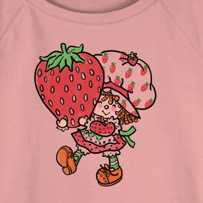 Junior's Strawberry Shortcake Cartoon Cute Berry Sweatshirt 3 Junior's Strawberry Shortcake Cartoon Cute Berry Sweatshirt