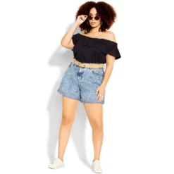 Women's Plus Size Denim Lounge Short - Vintage Wash | CITY CHIC -Avenue Clothing Shop GUEST 8b89bd3a 9cfa 497e 8200 f41c99d0f25a