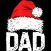 Junior's Design By Humans Dad Santa Christmas By NekoShop T-Shirt