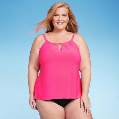 Women's UPF 50 High Neck Keyhole Tankini Top - Aqua Green® 13 Women's UPF 50 High Neck Keyhole Tankini Top - Aqua Green® - Image 11