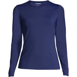 Lands' End Women's Crew Neck Long Sleeve Rash Guard UPF 50 Sun Protection Modest Swim Tee -Avenue Clothing Shop GUEST 8ffa51e9 5bd7 4406 8996 5a72c67f246a 1