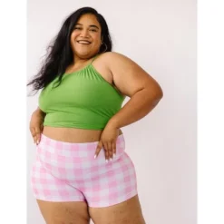 Lime Ricki Women's Pink Gingham High-Waist Boy Short -Avenue Clothing Shop GUEST 9033ee7b 301c 4141 b87c b5df02329330
