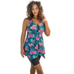 Swim 365 Women’s Plus Size Longer-Length Tankini Top -Avenue Clothing Shop GUEST 90794a62 6958 4c0f 878c 1722def104f2