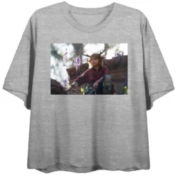 Sweet Tooth Gus Key Art Crew Neck Short Sleeve Gray Heather Women's Crop T-shirt -Avenue Clothing Shop GUEST 92596847 a64a 4405 a07a e18914fce5e5