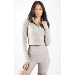 90 Degree By Reflex Interlink Ribbed Half Zip Long Sleeve Crop Top -Avenue Clothing Shop GUEST 9343c2f3 2d50 455b a4e3 bef6fd433a69