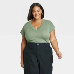 Women's Slub V-Neck Short Sleeve T-Shirt - Ava & Viv™ -Avenue Clothing Shop GUEST 94d17f6d c9d4 445d 9824 0a9a1bbb3f2c