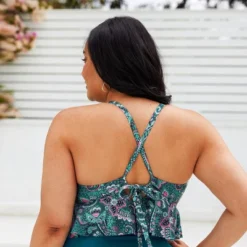 Women's Plus Size Paisley Ruffled Tankini Top - Cupshe -Avenue Clothing Shop GUEST 9587e40c ed98 41bd ab5c 687d8db33477