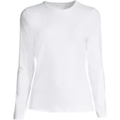 Lands' End Women's Crew Neck Long Sleeve Rash Guard UPF 50 Sun Protection Modest Swim Tee -Avenue Clothing Shop GUEST 970405a9 96a6 4049 a68a c8b2a16c725b