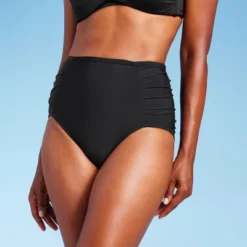 Women's UPF 50 Shirred Bikini Bottom - Aqua Green® Black 11 Women's UPF 50 Shirred Bikini Bottom - Aqua Green® Black -Avenue Clothing Shop GUEST 974e5859 1db0 4985 9be9 c53bc5bda4b2