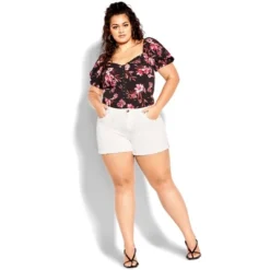 Women's Plus Size Adored Denim Short - Ivory | CITY CHIC 7 Women's Plus Size Adored Denim Short - Ivory | CITY CHIC -Avenue Clothing Shop GUEST 9797e183 5aec 4012 8a3c 2e62f2116050