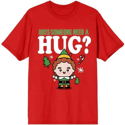 Elf Need A Hug Women's Red T-shirt 5 Elf Need A Hug Women's Red T-shirt - Image 3