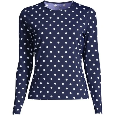 Lands' End Women's Long Crew Neck Long Sleeve Rash Guard UPF 50 Sun Protection Modest Swim Tee 11 Lands' End Women's Long Crew Neck Long Sleeve Rash Guard UPF 50 Sun Protection Modest Swim Tee - Image 9