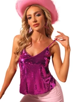 Allegra K Women's Sequined Shining Club Party Sparkle Cami Top -Avenue Clothing Shop GUEST 9bbe3cf1 1c36 4df8 8ef8 a5e20980b401