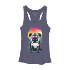 Women's Design By Humans Summer Pug By Clingcling Racerback Tank Top -Avenue Clothing Shop GUEST 9c6bfdcc a557 4973 9f57 2cc068ae9ecd