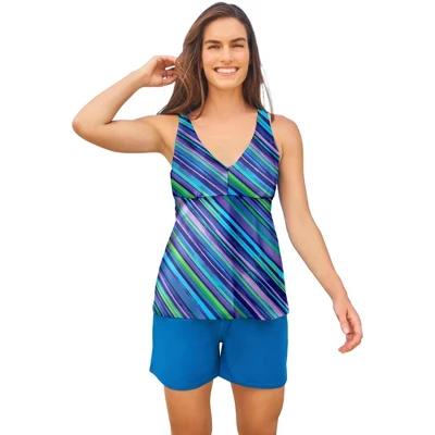 Swim 365 Women’s Plus Size Flowy Tankini Top 15 Swim 365 Women’s Plus Size Flowy Tankini Top - Image 13