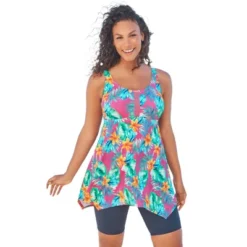 Swim 365 Women’s Plus Size Longer-Length Tankini Top -Avenue Clothing Shop GUEST 9fe1a20a 9f31 4ac4 a3f4 05b93908b9f0