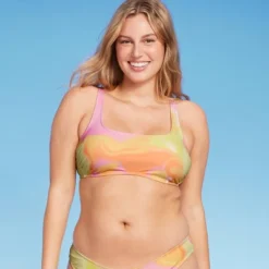 Women's Bralette Bikini Top - Wild Fable™ Pink/Orange/Yellow Tie-Dye -Avenue Clothing Shop GUEST 9fe581fa 798f 4f86 8484 e6e06ab0e62e