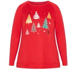 Women's Plus Size Multi Tree Sweat Top - Red | AVENUE 17 Women's Plus Size Multi Tree Sweat Top - Red | AVENUE -Avenue Clothing Shop GUEST a0a87b4a 0f9d 4687 b533 e5c949fbd440