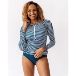 Lime Ricki Women's Indigo Stripe Rash Guard -Avenue Clothing Shop GUEST a141440e eb51 4bf6 98a6 ccb2832aabb0