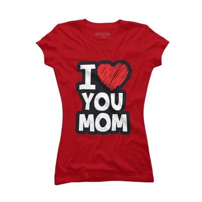 Junior's Design By Humans I Love You Mom Heart By Solon2020 T-Shirt 9 Junior's Design By Humans I Love You Mom Heart By Solon2020 T-Shirt - Image 7