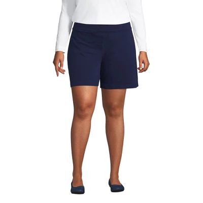 Lands' End Women's Starfish Mid Rise 7" Pull On Shorts 7 Lands' End Women's Starfish Mid Rise 7" Pull On Shorts - Image 5