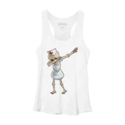 Women's Design By Humans Halloween Dabbing Funny Skeleton Nurse RN Costume Gift By COVI Racerback Tank Top -Avenue Clothing Shop GUEST a60cf08b 0671 49a0 8792 5ba6e1c0ed4c