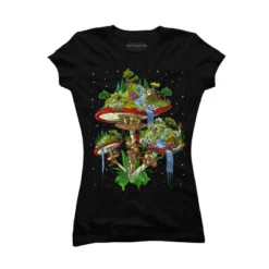 Junior's Design By Humans Magic Mushrooms Island By Underheaven T-Shirt -Avenue Clothing Shop GUEST a6a231f5 752f 45ad 8d06 7370b4949221