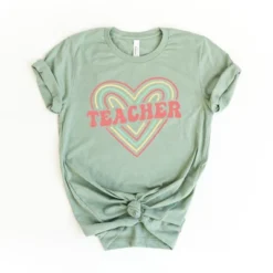 Simply Sage Market Women's Colorful Heart Teacher Short Sleeve Graphic Tee -Avenue Clothing Shop GUEST a6f53245 b08d 4ce7 91f1 d1787b47b809