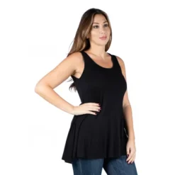 24seven Comfort Apparel Women's Plus Tunic Tank Top